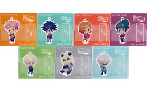 Megumi Fushiguro, etc. Jujutsu Kaisen Trading Acrylic Stand Key Chain Hoodie Ver. Marui Branch Office Limited All 7 Types Set Key Ring [USED]