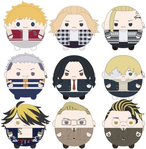 Manjirou Sano, etc. Tokyo Revengers Fluffy Kororin 3 All 9 Types Set Key Ring [USED]
