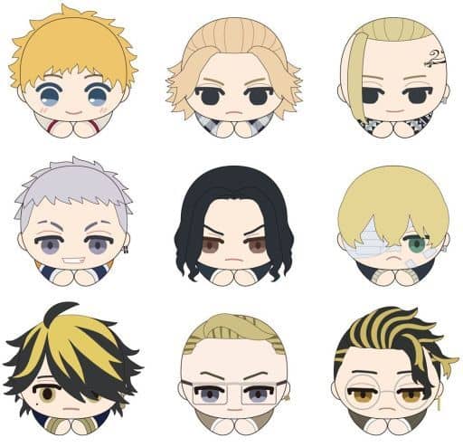 Chifuyu Matsuno, etc. Tokyo Revengers Hagu Chara Collection 3 All 9 Types Set Key Ring [USED]