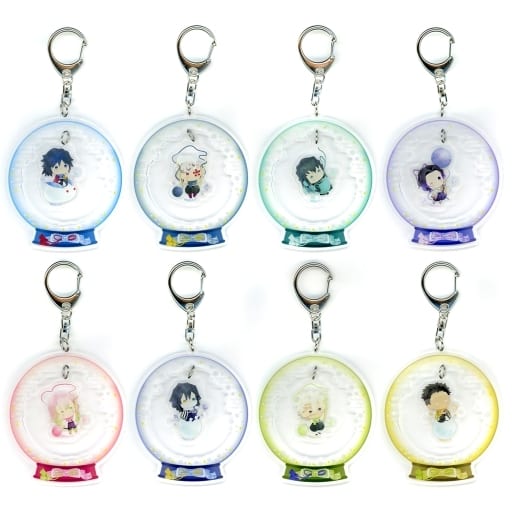 Muichirou Tokitou, etc. Demon Slayer: Kimetsu no Yaiba Yurufuwa Random Yurayura Acrylic Charm Winter Ver. Vol.2 All 8 Types Set Key Ring [USED]
