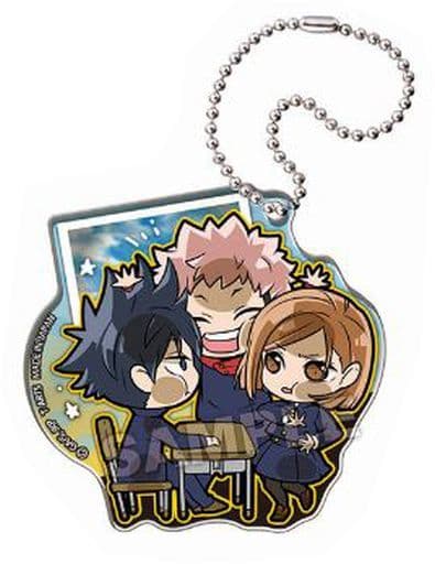 Yuji Itadori Megumi Fushiguro Nobara Kugisaki Jujutsu Kaisen Pita! Deformed Ending Acrylic Key Chain Key Ring [USED]