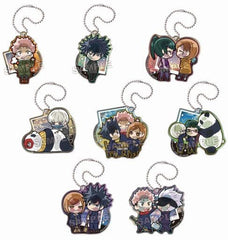 Yuji Itadori, etc. Jujutsu Kaisen Pita! Deformed Ending Acrylic Key Chain All 8 Types Set Key Ring [USED]