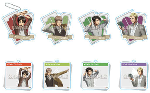 Erwin Smith, etc. Attack on Titan The Final Season Trading Acrylic Keychains All 8 Types Set Key Ring [USED]