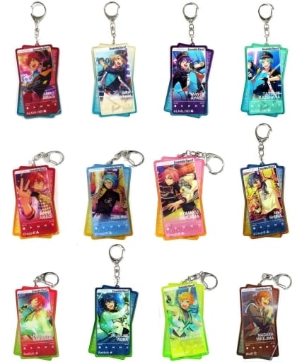 Hiiro Amagi, etc. Ensemble Stars! Double-Sided Acrylic Key Chain B Ver.3 China Limited All 12 Types Set Key Ring [USED]