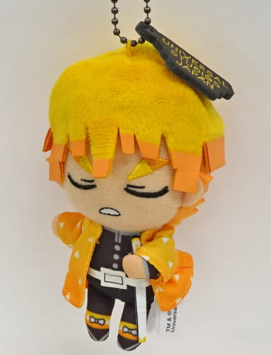 Zenitsu Agatsuma Demon Slayer: Kimetsu no Yaiba Mascot Key Chain Universal Studios Japan 2021 Limited Key Ring [USED]