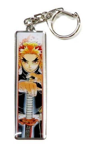 Kyojuro Rengoku Demon Slayer: Kimetsu no Yaiba Metal Key Chain Collection Koyoharu Gotoge Original Picture Exhibition Limited Key Ring [USED]