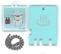 Nyanko-sensei Shampoo Natsume's Book of Friends Nyanko-Sensei & Aki no Gokuraku Furobiyori Trading Public Bath Lock Style Acrylic Key Chain Gokurakuyu Limited Key Ring [USED]