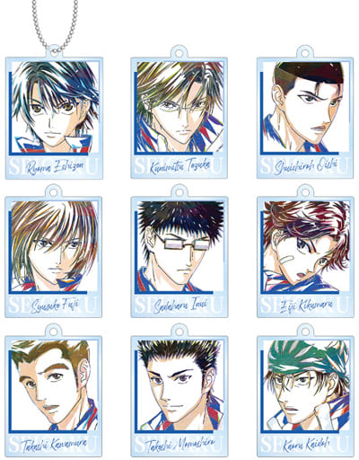 Ryoma Echizen, etc. The New Prince of Tennis Ani-Art Seigaku Trading Acrylic Key Chains Part 2 All 9 Types Set Key Ring [USED]