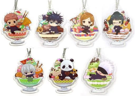 Satoru Gojo, etc. Jujutsu Kaisen Punitop Parfait Acrylic Charm Vol.1 All 7 Types Set Key Ring [USED]