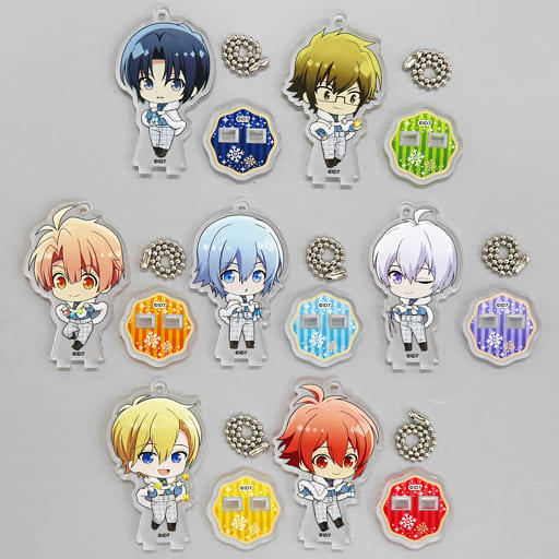 Iori Izumi, etc. IDOLiSH7 Trading Acrylic Stand Keychain Snowy night dream Ver. IDOLiSH7 animate cafe Limited All 7 Types Set Key Ring [USED]
