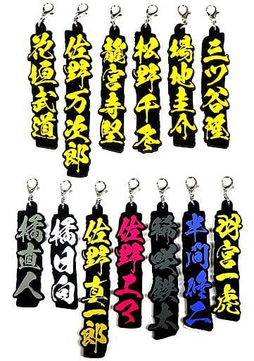 Ken Ryuguji, etc. Tokyo Revengers Ichiban Kuji Name Rubber Charm Prize I All 13 Types Set Charm [USED]