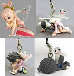 Shirahoshi, etc. One Piece Negative Strap SP Set Key Ring [USED]