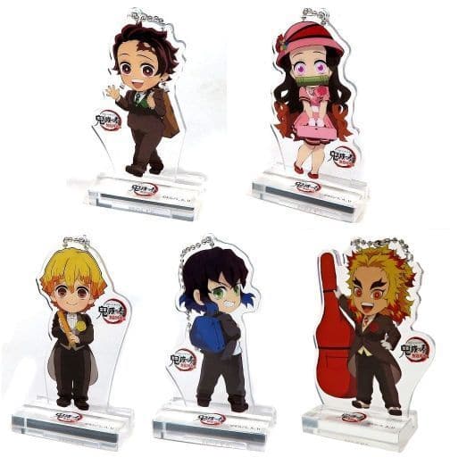 Nezuko Kamado, etc. Demon Slayer Kimetsu no Yaiba the Movie Mugen Train Decorative Acrylic Charms Orchestra Concert Play of Demon Slayer Limited All 5 Types Set Charm [USED]