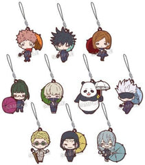 Satoru Gojo, etc. Jujutsu Kaisen Nitotan Umbrella Rubber Mascot All 10 Types Set Key Ring [USED]