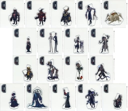 Clown Joker, etc. Identity V Trading Acrylic Stand Keychain Model Sheet SSR HUNTER All 18 Types Set Key Ring [USED]