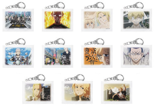 Takemichi Hanagaki, etc. Tokyo Revengers Miniature Canvas Key Chain 01 Part 1 All 11 Types Set Key Ring [USED]