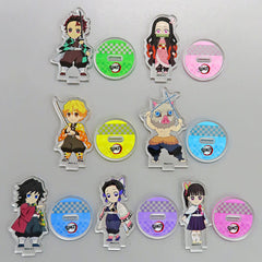 Nezuko Kamado, etc. Demon Slayer: Kimetsu no Yaiba Random Deformed Acrylic Mascot Vol.1 All 7 Types Set Key Ring [USED]