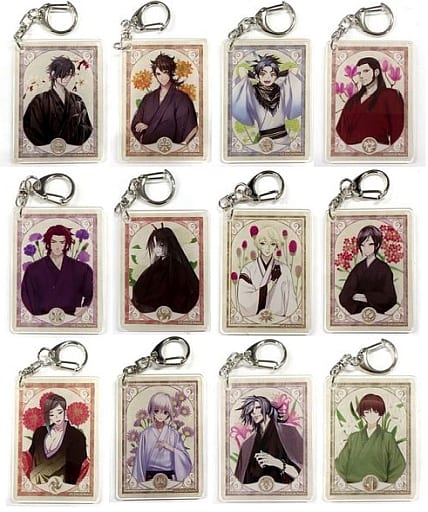 Shokudaikiri Mitsutada, etc. Touken Ranbu -online- Hanakoyomi Picture Scroll Acrylic Key Chain Collection 2nd All 12 Types Set Key Ring [USED]