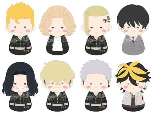 Takemichi Hanagaki, etc. Tokyo Revengers FUKUBUKU COLLECTION Trading Mascot All 8 Types Set Key Ring [USED]