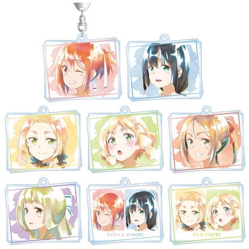 Yuna Yuki, etc. Yuki Yuna is a Hero: The Great Mankai Chapter Ani-Art Aqua Label Trading Acrylic Key Chains All 8 Types Set Key Ring [USED]