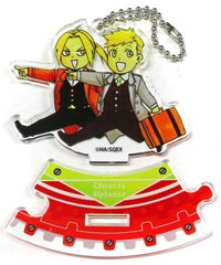 Elric Brothers Fullmetal Alchemist Trading Transmutation Acrylic Stand Key Chain Fullmetal Alchemist Exhibition Returns Limited Key Ring [USED]