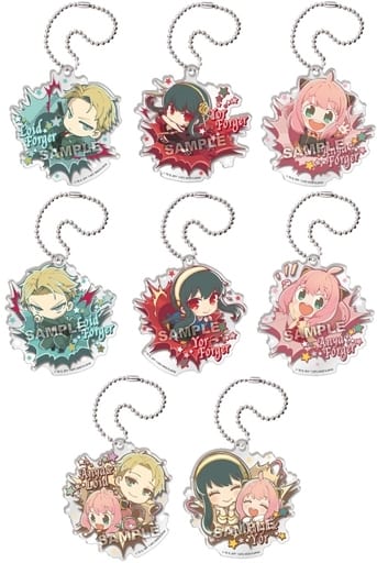 Anya Forger, etc. SPY x FAMILY Buchimas! Acrylic Key Chain All 8 Types Set Key Ring [USED]