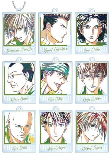 Kuranosuke Shiraishi, etc. The New Prince of Tennis Ani-Art Shitenhoji Trading Acrylic Key Chains Part 2 All 9 Types Set Key Ring [USED]