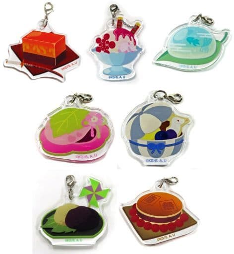 Kyojuro Rengoku, etc. Demon Slayer: Kimetsu no Yaiba Random Acrylic Charms Vol.2 All 7 Types Set Charm [USED]