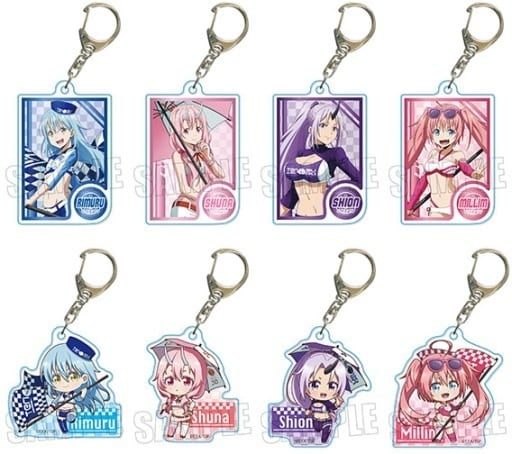 Rimuru Tempest, etc. That Time I Got Reincarnated as a Slime Trading Acrylic Key Chains Racing Ver. All 8 Types Set Key Ring [USED]