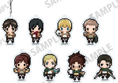 Mikasa Ackerman, etc. Attack on Titan Petite Bit Strap Collection All 8 Types Set Key Ring [USED]