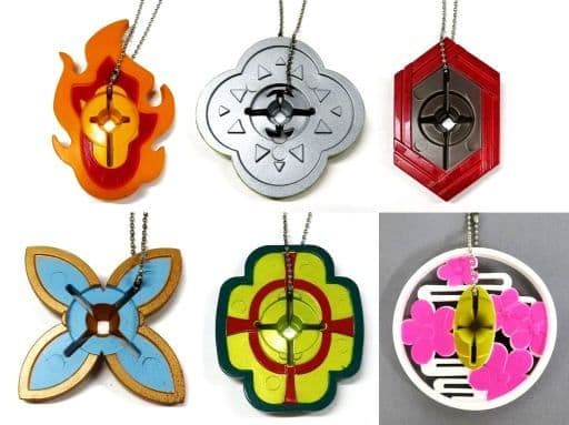 Kyojuro Rengoku, etc. Demon Slayer: Kimetsu no Yaiba 3D File Series Nichirin Swords Umbrella Marker Mascot All 7 Types Set Key Ring [USED]