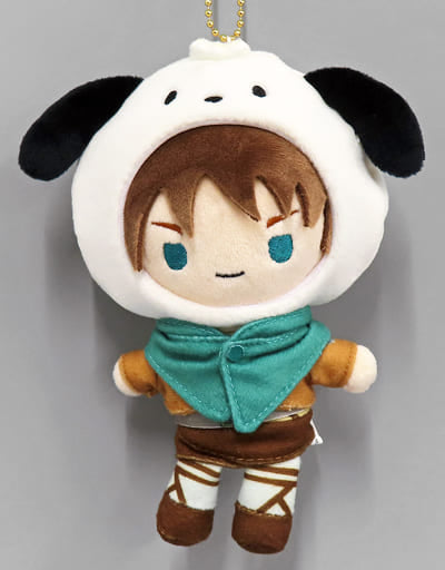 Ellen Yeager Pochacco Attack On Titan X Sanrio Characters Munyugurumi Ball Chain Mascot Key Ring [USED]