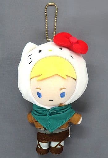 Erwin Smith Hello Kitty Attack On Titan X Sanrio Characters Munyugurumi Ball Chain Mascot Key Ring [USED]