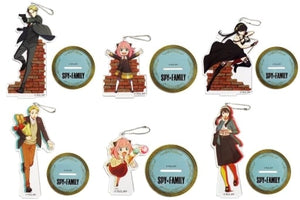 Anya Forger, etc. SPY x FAMILY Big Clear Keychain with Stand All 6 Types Set Key Ring [USED]
