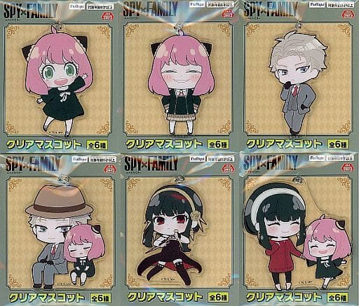 Yor Forger, etc. SPY x FAMILY Clear Mascot All 6 Types Set Key Ring [USED]
