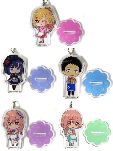 Marin Kitagawa, etc. My Dress-Up Darling Trading Acrylic Stand Keychain Collaboration Cafe Limited All 5 Types Set Key Ring [USED]
