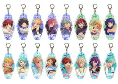 Leo Tsukinaga, etc. Ensemble Stars!! Hanatomo Acrylic Key Chain Group B Chinese First Anniversary Cafe Limited All 16 Types Set Key Ring [USED]