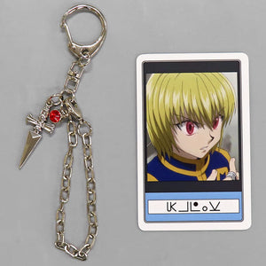 Kurapika HUNTER x HUNTER Collectable Key Chain with Character Card Universal Studios Japan Limited Key Ring [USED]