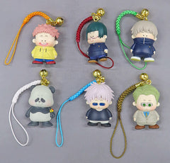 Satoru Gojo, etc. Jujutsu Kaisen Fancy Characters Netsuke Mascot 2 All 6 Types Set Key Ring [USED]