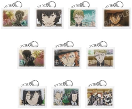 Chuuya Nakahara, etc. Bungo Stray Dogs Miniature Canvas Key Chain Part 1 All 10 Types Set Key Ring [USED]