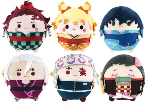Zenitsu Agatsuma, etc. Demon Slayer: Kimetsu no Yaiba Fluffy Kororin 7 All 6 Types Set Key Ring [USED]