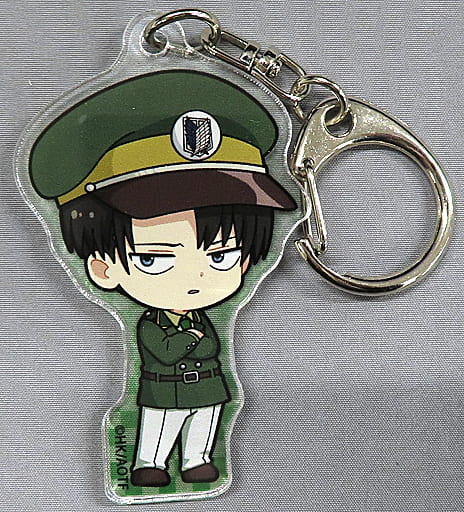 Levi Ackerman Attack on Titan Playing with Trains Acrylic Key Chain TBS Limited Key Ring [USED]
