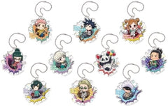 Megumi Fushiguro, etc. Jujutsu Kaisen Buchimas! Private Clothes Acrylic Key Chain All 10 Types Set Key Ring [USED]