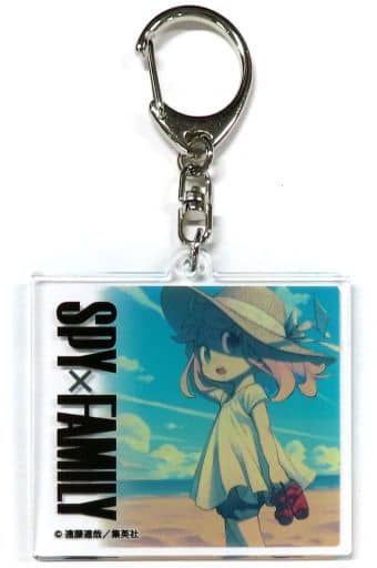 Anya Forger Straw Hat SPY x FAMILY Acrylic Key Chain Key Ring [USED]