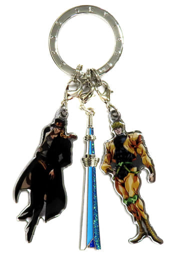 Jotaro Kujo DIO JoJo's Bizarre Adventure Triple Key Holder JOJOTREE TOKYO SKYTREE Limited Key Ring [USED]