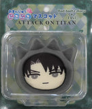 BAD BADTZ-MARU Levi Ackerman Attack On Titan X Sanrio Characters Omanjuu Niginigi Mascot Key Ring [USED]