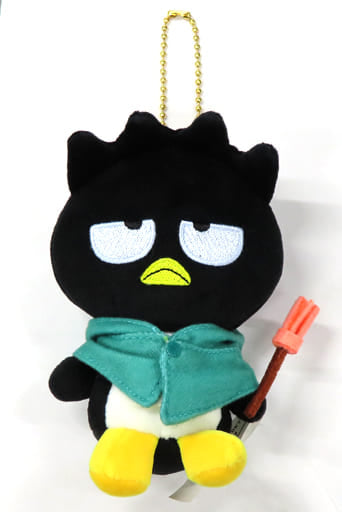 BAD BADTZ-MARU Levi Ackerman Attack On Titan X Sanrio Characters Munyugurumi Ball Chain Mascot Key Ring [USED]