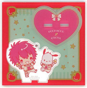 Pochacco Otoya Ittoki Uta no Prince Sama Acrylic Key Chain With Stand Happy Smiling Stage Chibi Chara Ver. Shining Live Happy Smiling Stage in Sanrio Puroland Limited Sanrio Characters Collaboration Key Ring [USED]