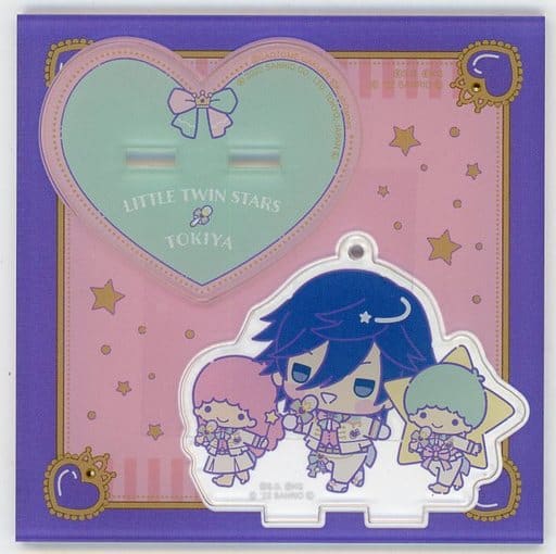 Little Twin Stars Tokiya Ichinose Sanrio Characters X Uta No Prince-Sama Shining Live Acrylic Keychain With Stand Happy Smiling Stage Chibi Chara Ver. Sanrio Puroland Limited Key Ring [USED]