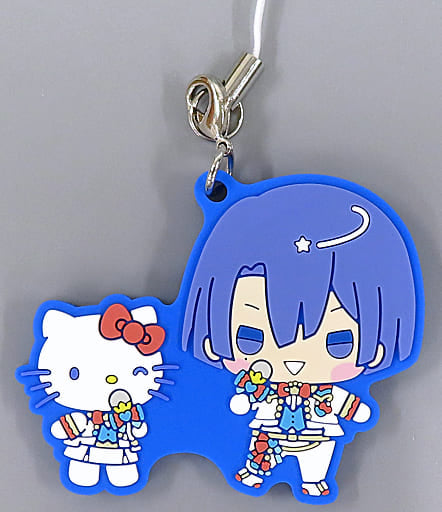 Hello Kitty Masato Hijirikawa Sanrio Characters X Uta No Prince-Sama Shining Live Trading Rubber Mascot Happy Smiling Stage Chibi Chara Ver. Key Ring [USED]